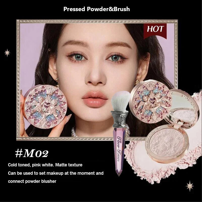 The Flower Knows Little Angel Collection Relief Highlight Face Powder iluminador Makeup Contour Highlighter Palette 8g/0.3Fl.oz